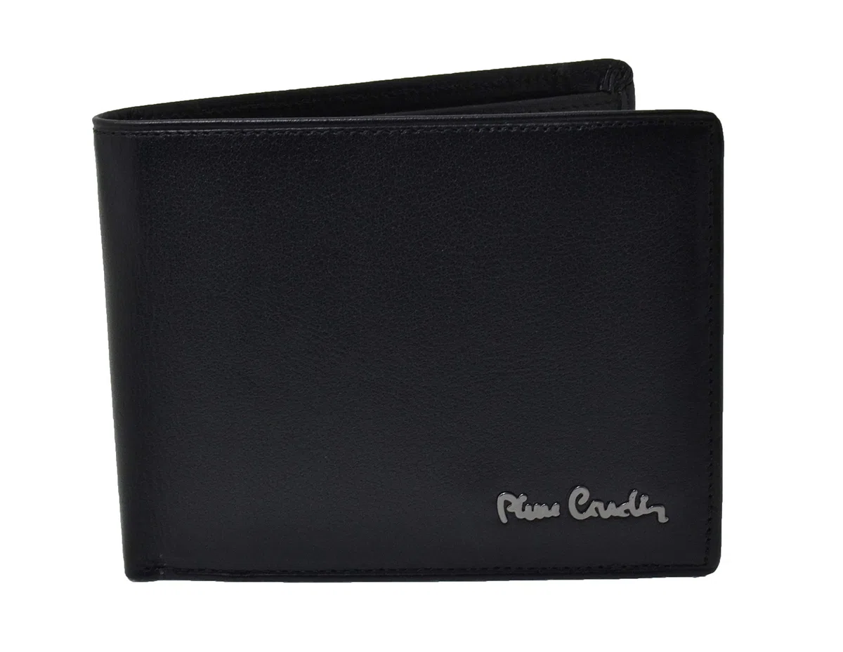 Pierre Cardin Portafoglio Uomo Nero in Vera Pelle con PROTEZIONE RFID e Scatola