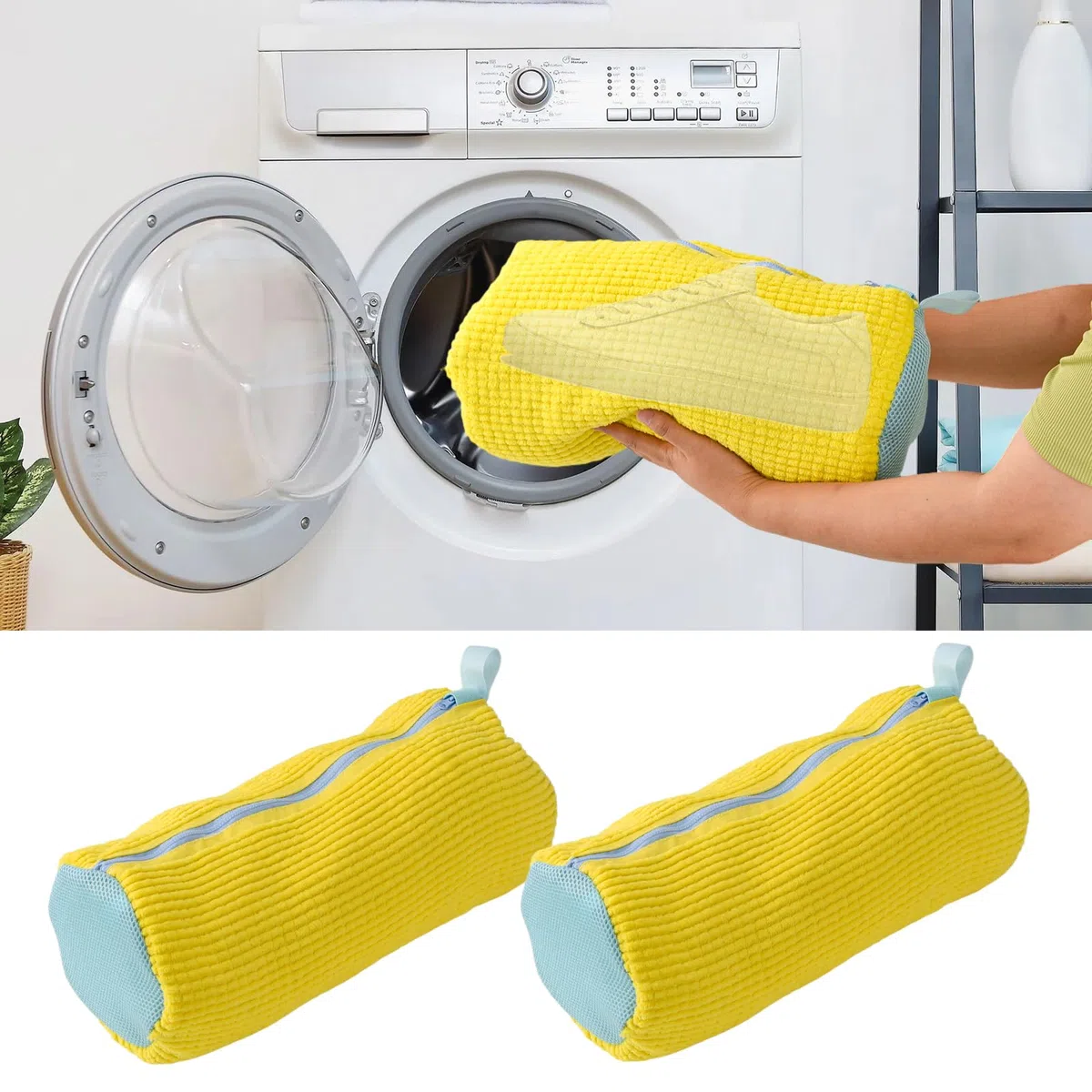 Sacchetti per Scarpe e Lavatrice, 2 PCS, Rete per Scarpe e Biancheria