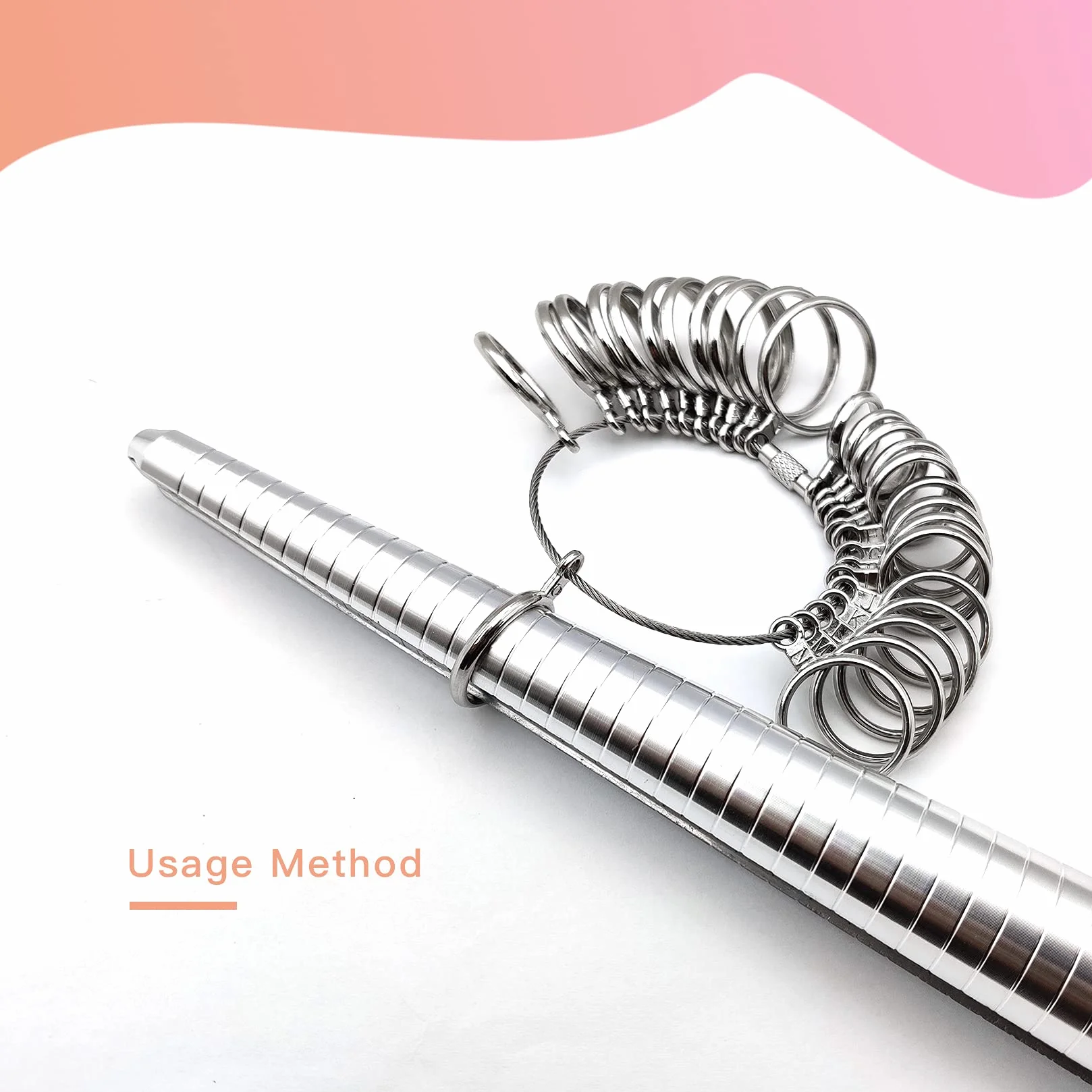 Set di Misurazione per Anelli, Misuratore Anelli, Calibro per Anelli Mandrino Misura, Anello Sizer Calibro Dita Kit, Finger Gauge Utensili Kit per Gioielli