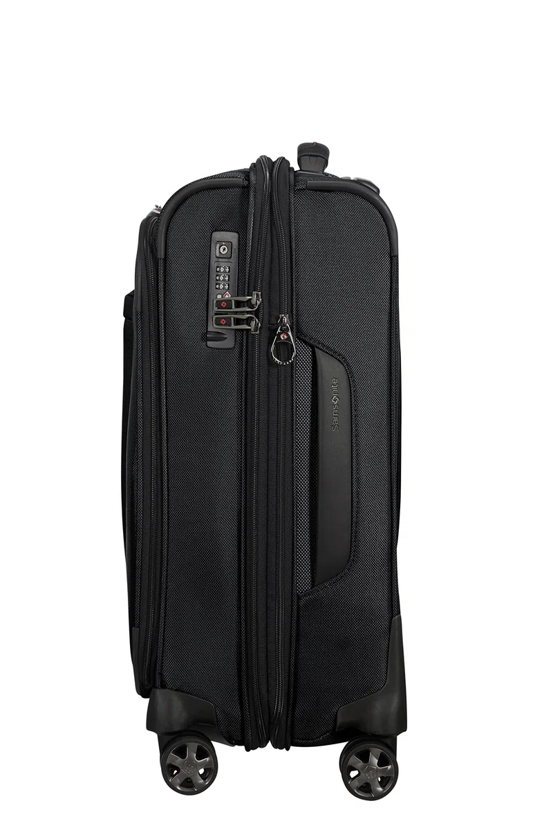 SAMSONITE PRO-DLX 5 - Spinner 55 cm Expandable 40.5/51.5 L 3.2 KG Bagaglio a mano, cm, 51.5 liters, Nero (Black)