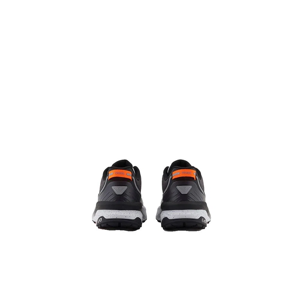 EA7 Scarpe sportive Trail Running, Nero e Arancione, Suola in gomma antiscivolo, design sportivo con logo riflettente