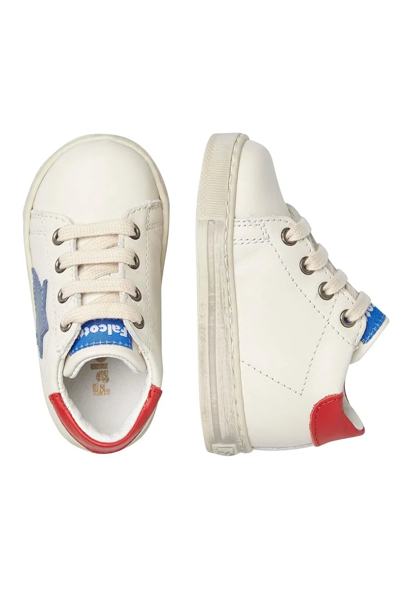 Falcotto Sasha-Sneakers in Pelle e Suede-Bianco