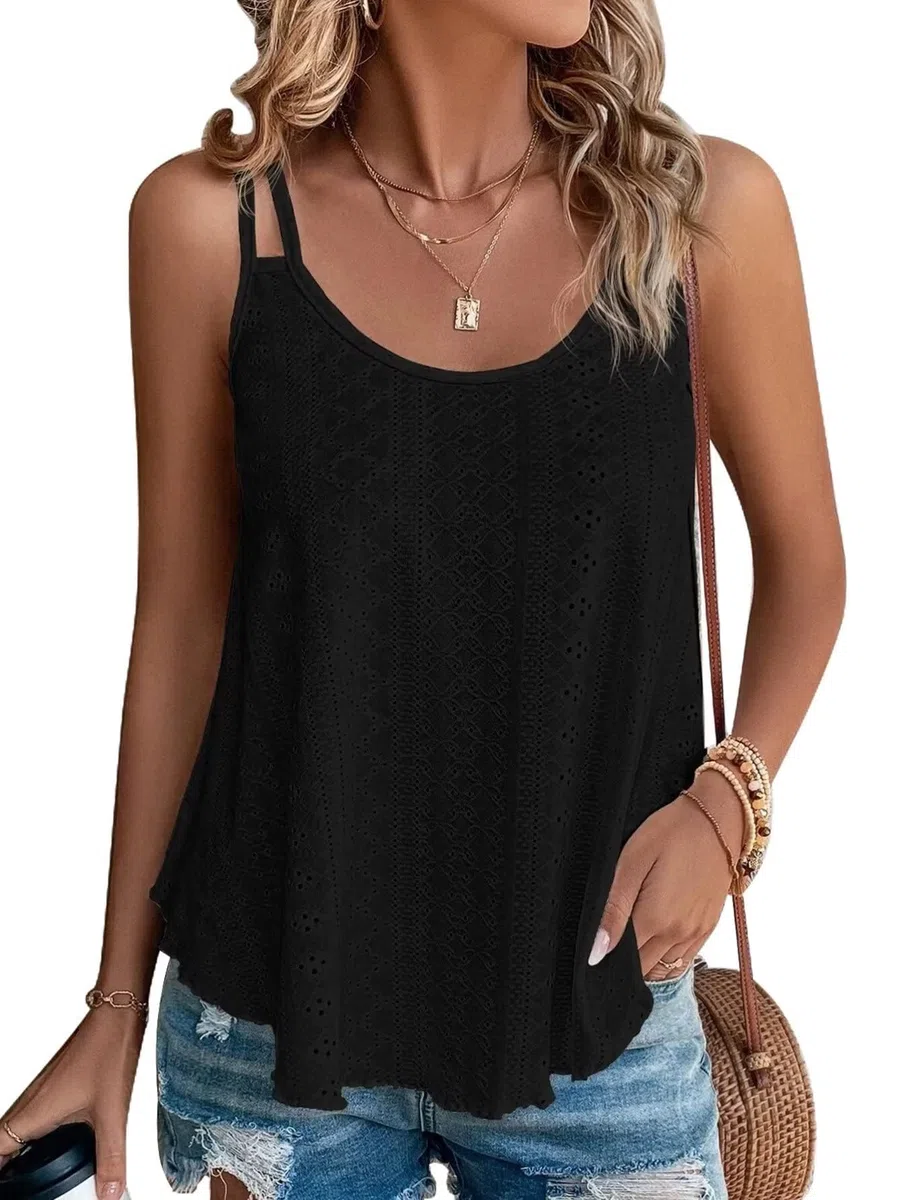 DUOEASE Canotta Donna Estive, Top Spaghetti Estivo Senza Maniche, Canottiera Donna Elegante