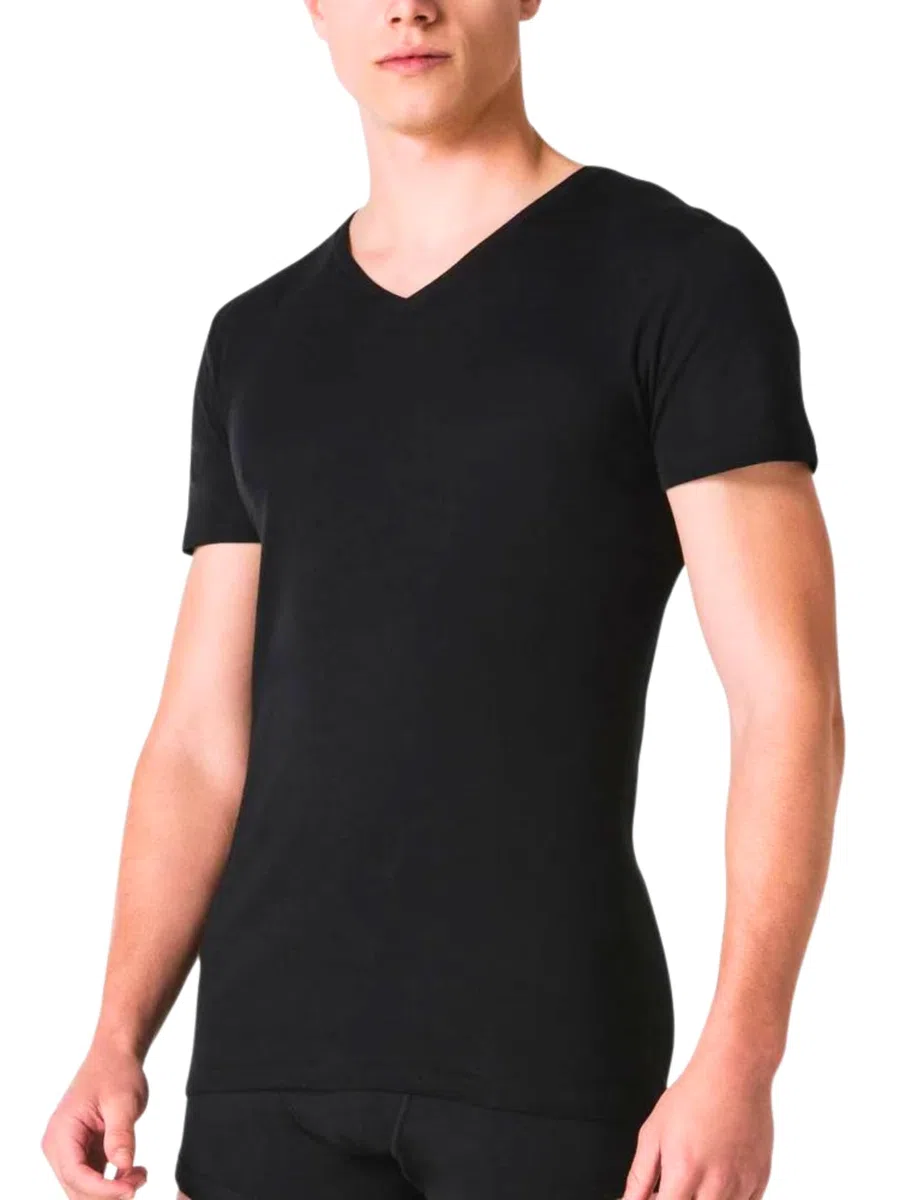 Liabel 2Pz Maglietta Uomo Intima Cotone Elasticizzato ComfortFit | Morbidezza e Traspirabilità | T-Shirt Uomo per Tutte Le attività