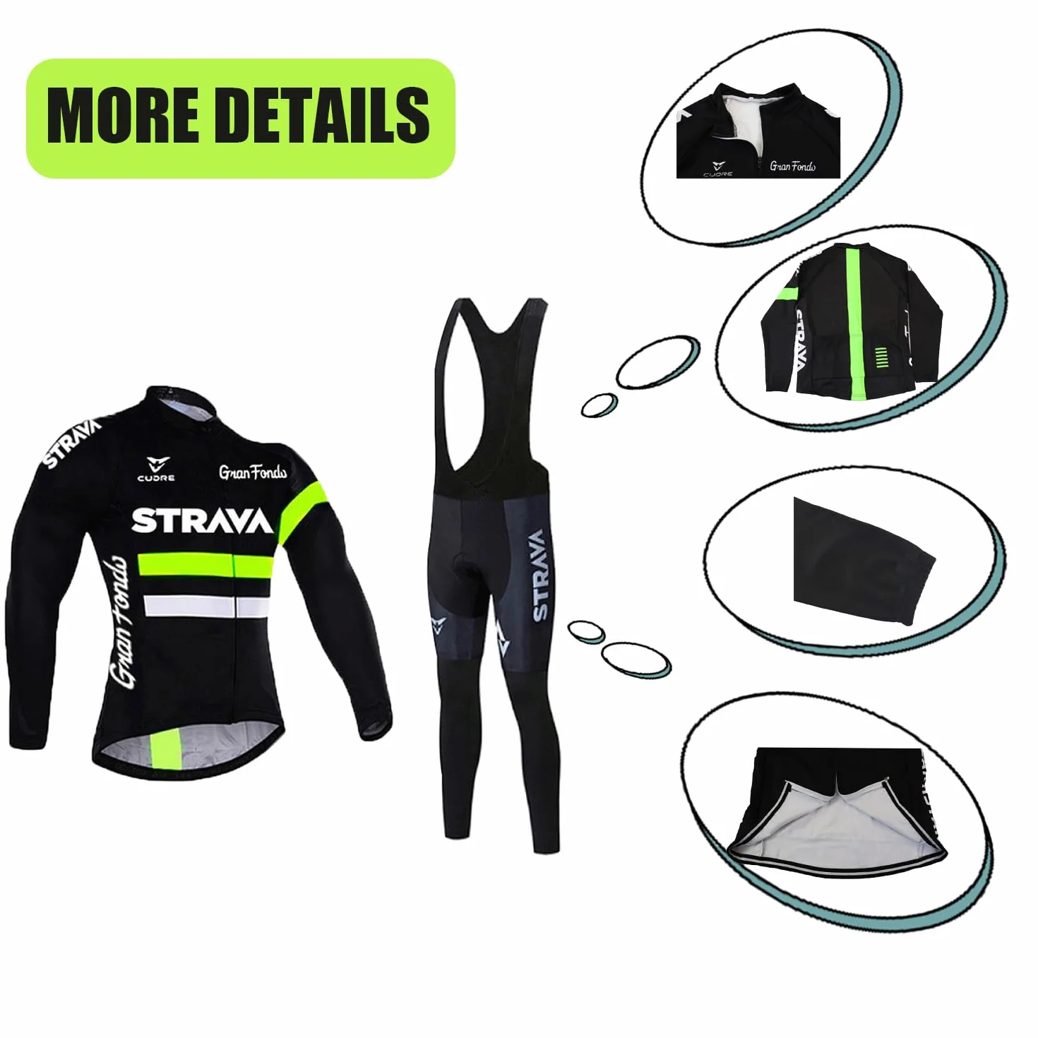 Abbigliamento Ciclismo Uomo Invernale Completo Abbigliamento Ciclismo Bici Pile Maglia Tuta Bicicletta +Pantaloni Imbottiti Con 3D Gel pad Traspirante Sportivo