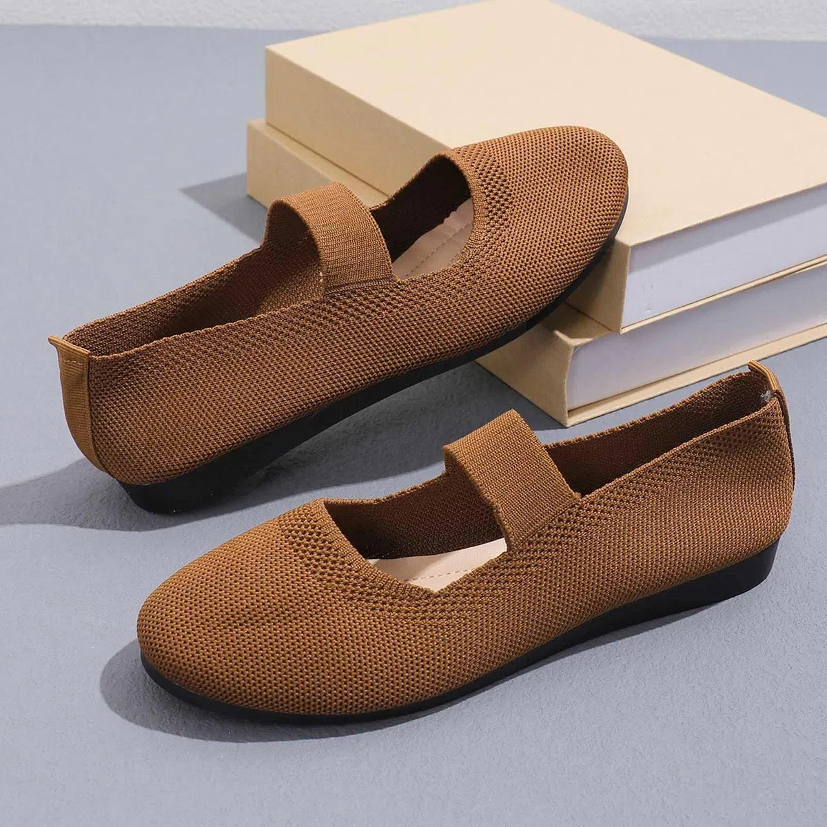 Ballerine Donna Eleganti Scarpe Comode Chiuse da Camminata Ballerina con Tacco Basse da Ballo Pianta Larga Mocassini Sneakers Casual Slip on Estive 35-43