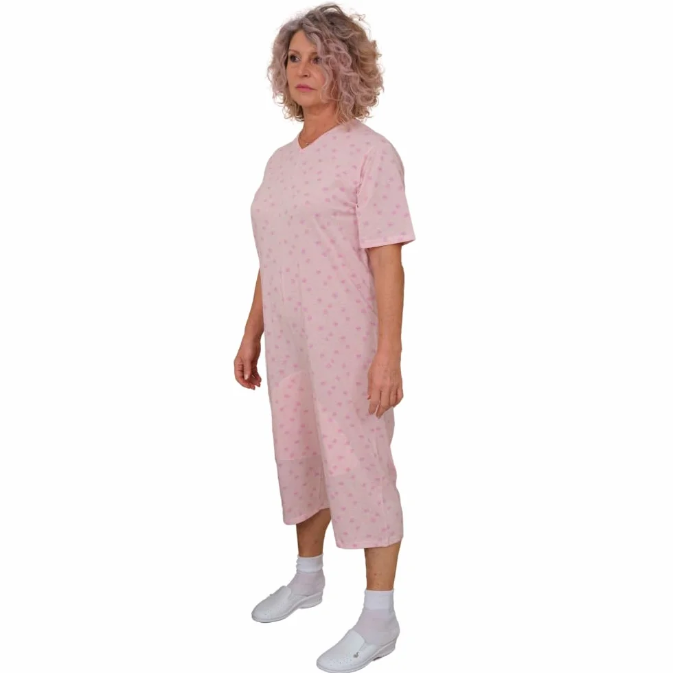 FERRUCCI Pigiama Tutone Sanitario Comfort Manica Corta Pantalone Corto 1 Cerniera/Zip Dietro Schiena Estivo