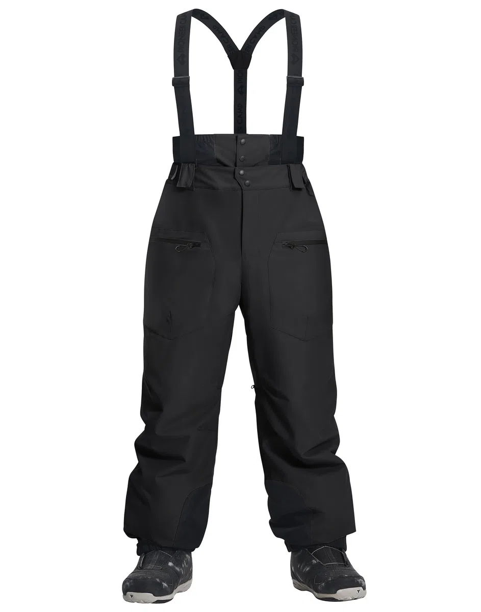 Pioneer Camp Pantaloni da sci da uomo, impermeabili, 15000 mm, con spalline regolabili e ventilazione, da snowboard, da uomo, per neve profonda, traspiranti, 7000 g/m², antivento, robusti
