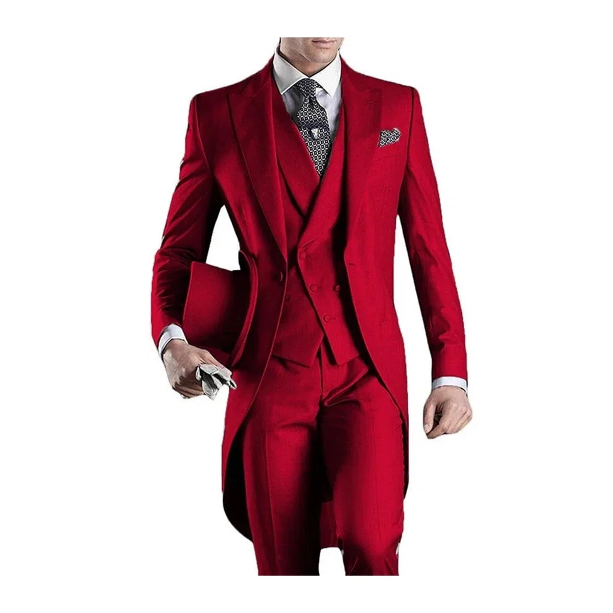 Vestito Uomo Completo da Uomo for Matrimonio, 3 Pezzi, Smoking Sposo, Abito Ballo Formale, Completo alla Moda