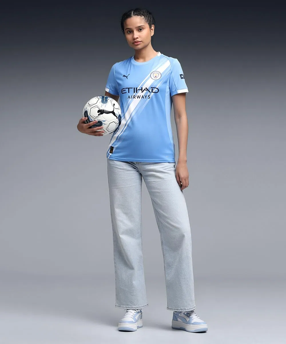 PUMA Maglia Home Manchester City Stagione 2025/26 - Donna - Team Light Blue
