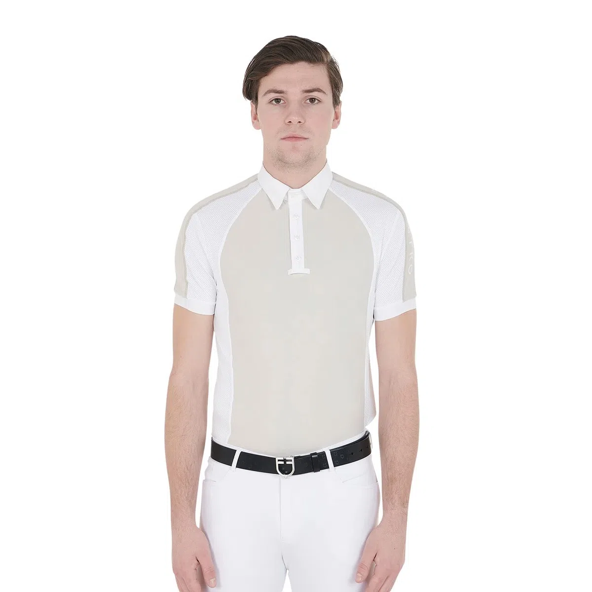 Polo Uomo da Concorso Manica Corta XL, Beige