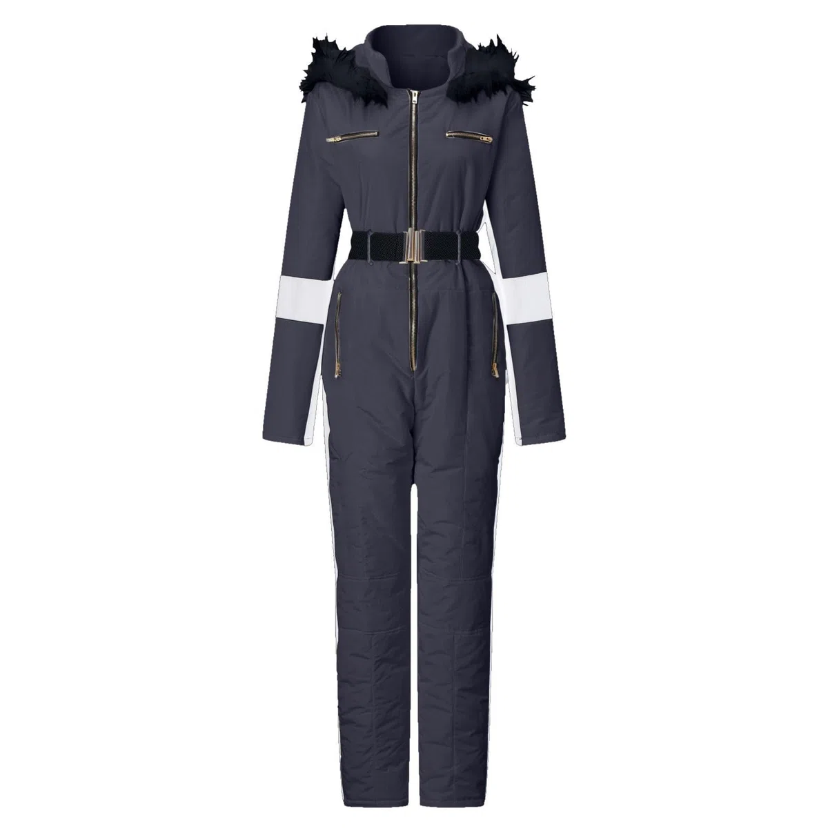 Giovani Bambini Zip Up Ski Suits Plain Impermeabile Tasche con Cerniera Frontale Tute Da Neve Adolescenti Ragazzi Ragazze Inverno Antivento Tute Isolate Escursionismo