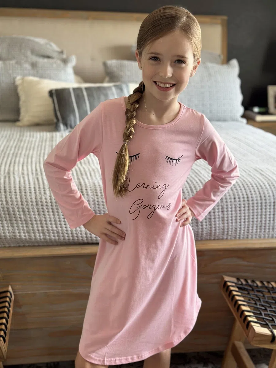 Arshiner Camicia da Notte per Bambine Camicia da Notte per Bambini a Maniche Lunghe con Stampe Carine Pigiama Vestito Camicia da Notte per Bambine