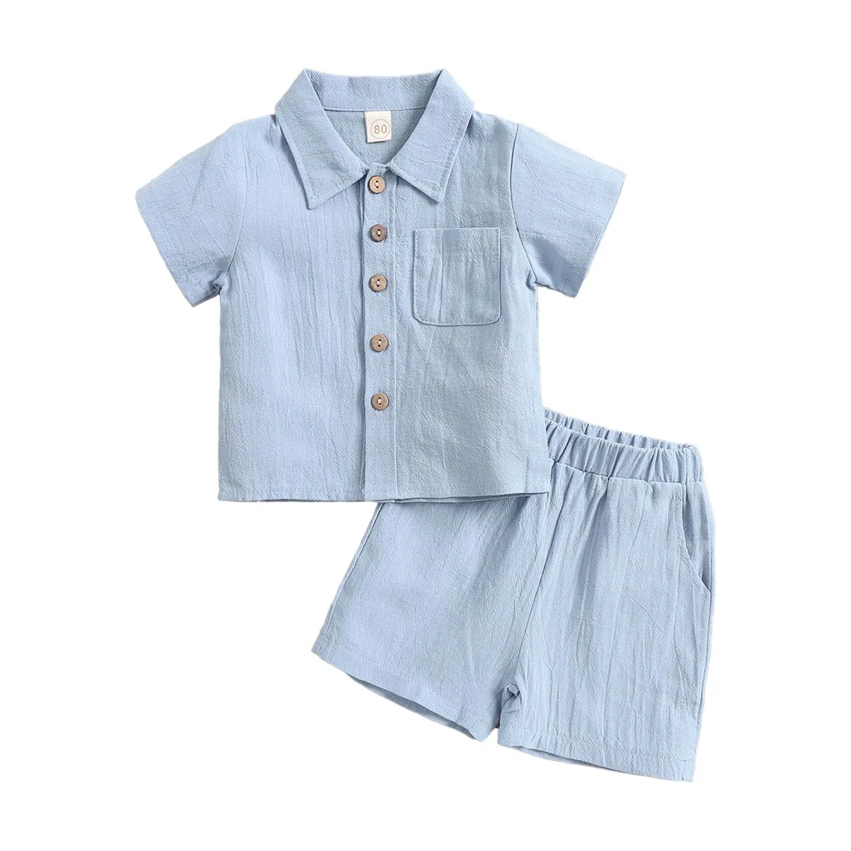 Abiti per Neonati Camicia con Bottoni Top a Maniche Corte Tasca con Pantaloncini set di Vestiti Bambini