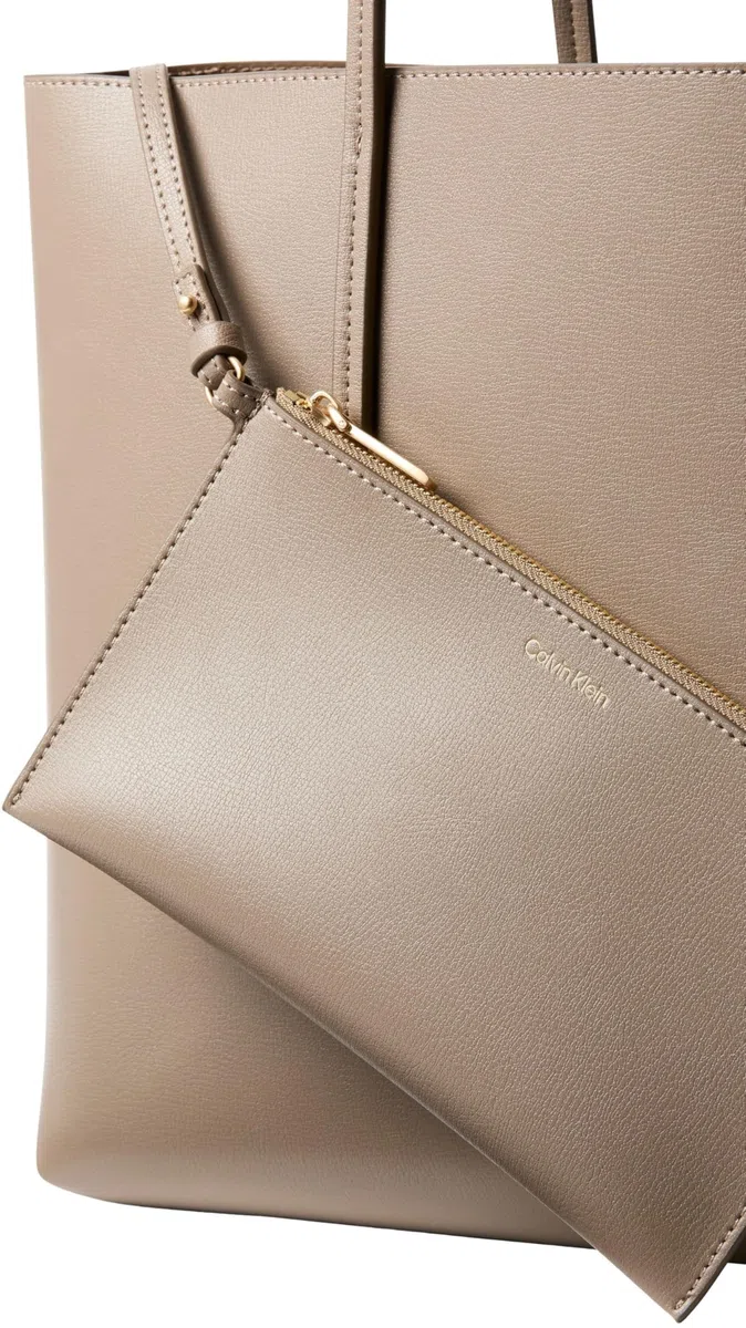Calvin Klein Donna Borsa Tote Bag Foil Logo con Custodia Estraibile