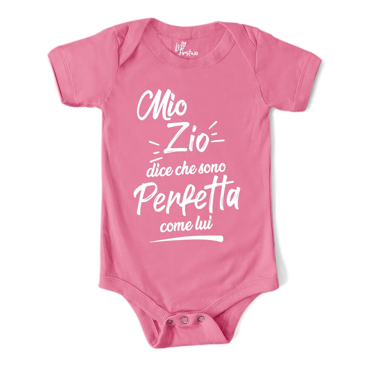 Body Neonata Perfetta Come lo Zio - Body Divertente Bimba a Manica Corta Bimba 100% Cotone Morbido e Traspirante, Simpatica Idea Regalo Baby Shower