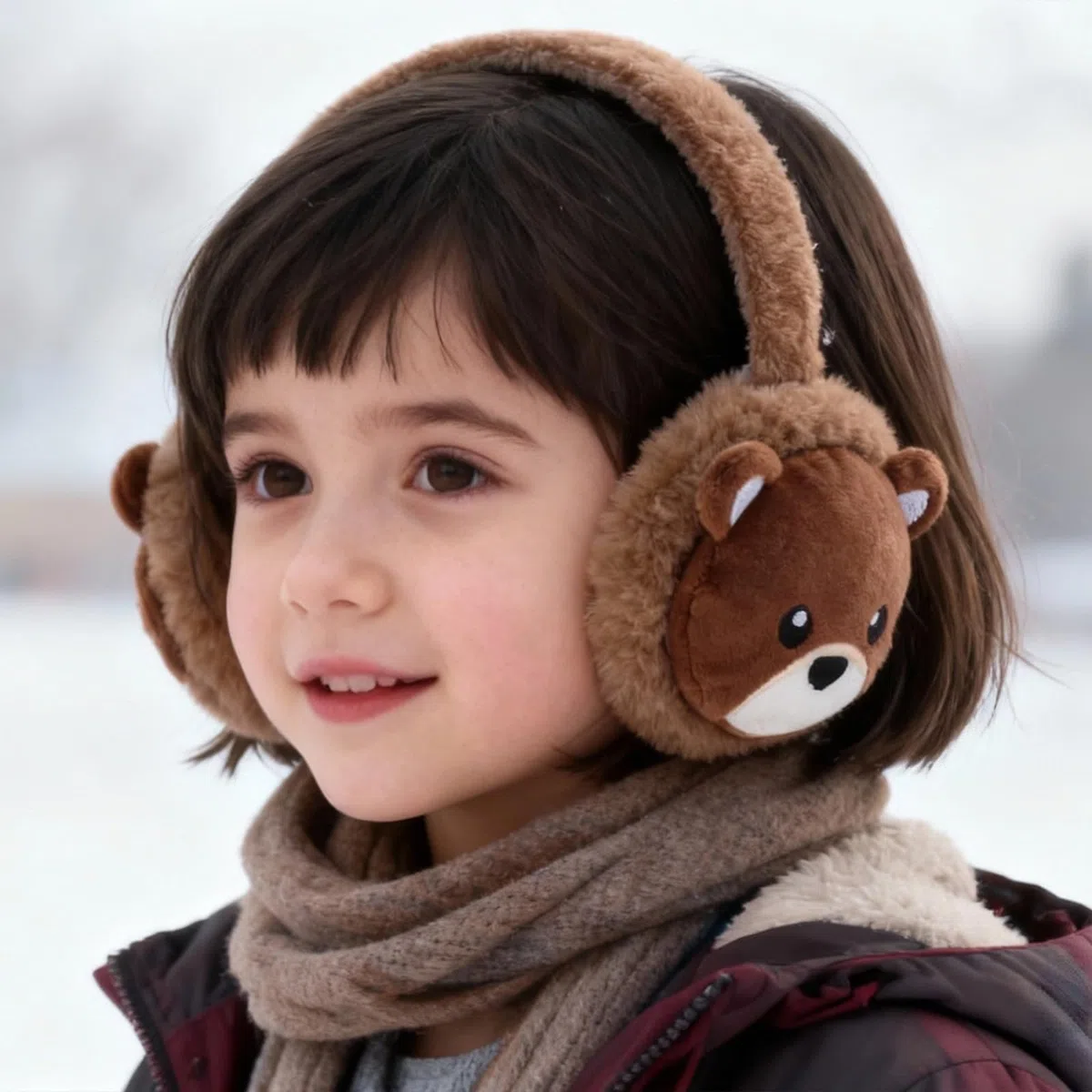 XIAOHAWANG Ragazze Inverno Paraorecchie Ragazzo Caldo Lungo Peluche Orecchie Scaldaorecchie Pieghevole Bambini Donne 3-8 anni