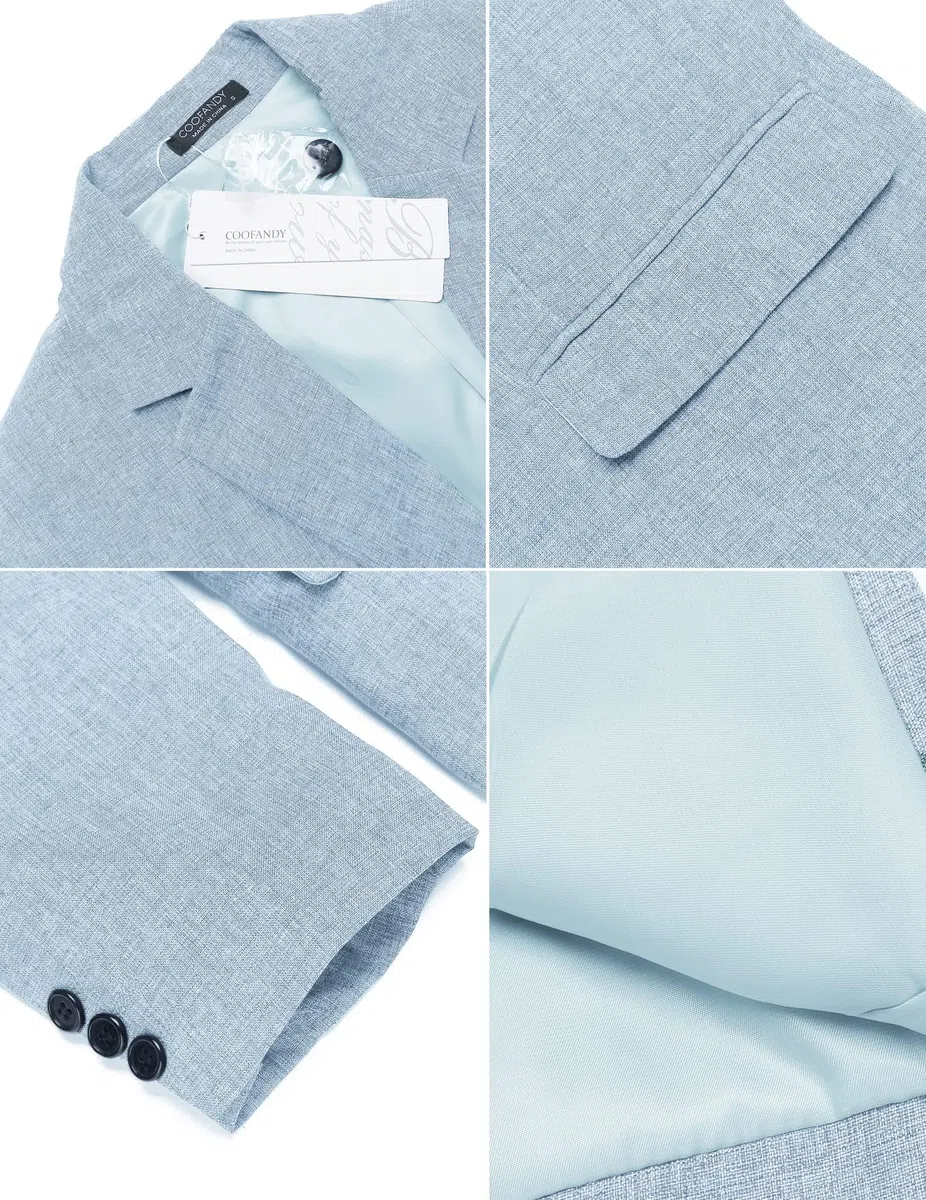 Coofandy - Giacca sportiva casual da uomo, leggera, con bottone singolo