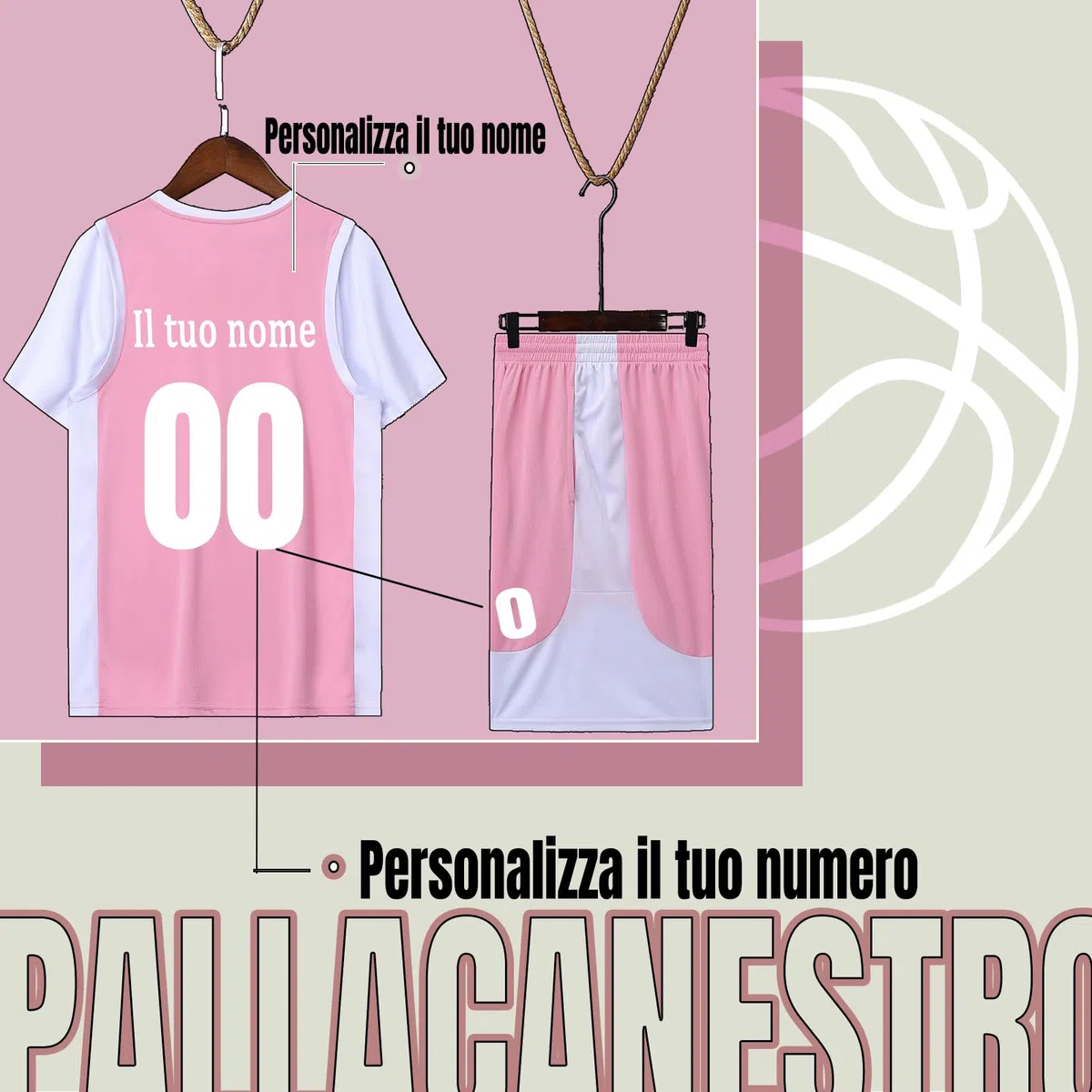 Completo Basket Bambino Personalizzato con Nome Numero Logo Squadra Divisa da Basket Uomo