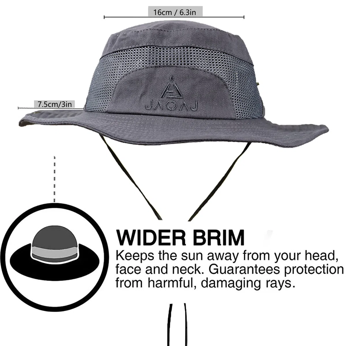 Cappello Safari Pescatore Uomo, Sole Estivo, Trekking Anti UV, Giungla Montagna