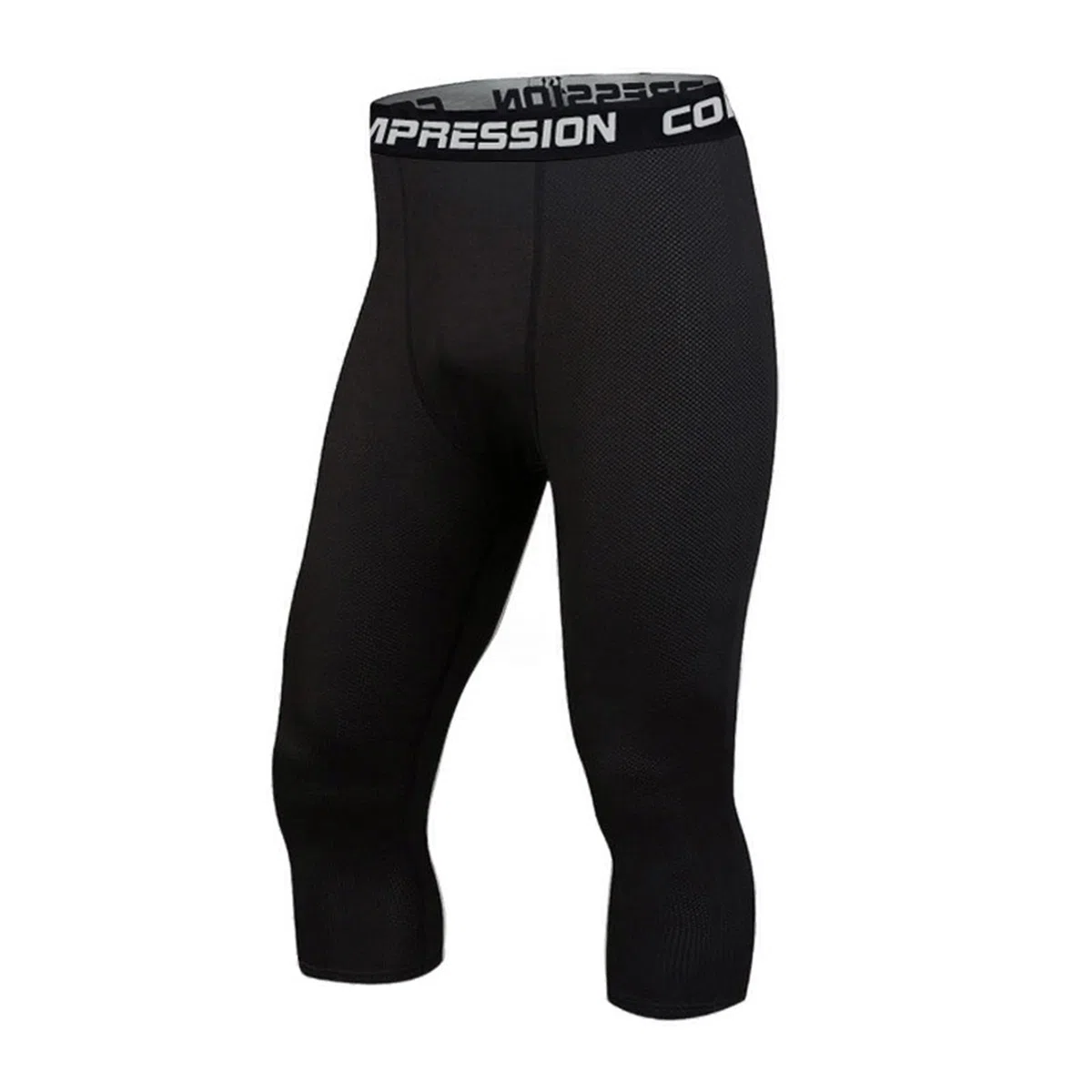2 Pezzi 3/4 Pantaloni Compressione Uomo, Elasticità 4 Vie Cool Dry Sports Baselayer, Leggings Pantaloni Allenamento, Allenamento Corsa Palestra Basket Sport