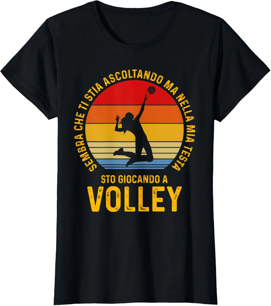 Volley Pallavolo Divertente Giocatrice Maglietta