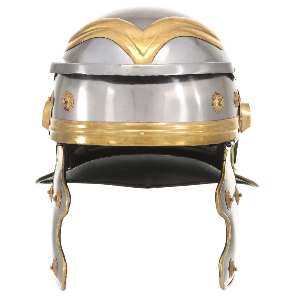 Generico Elmo da Soldato Antico Romano per Larp in Acciaio Argento,2.12kg,286210