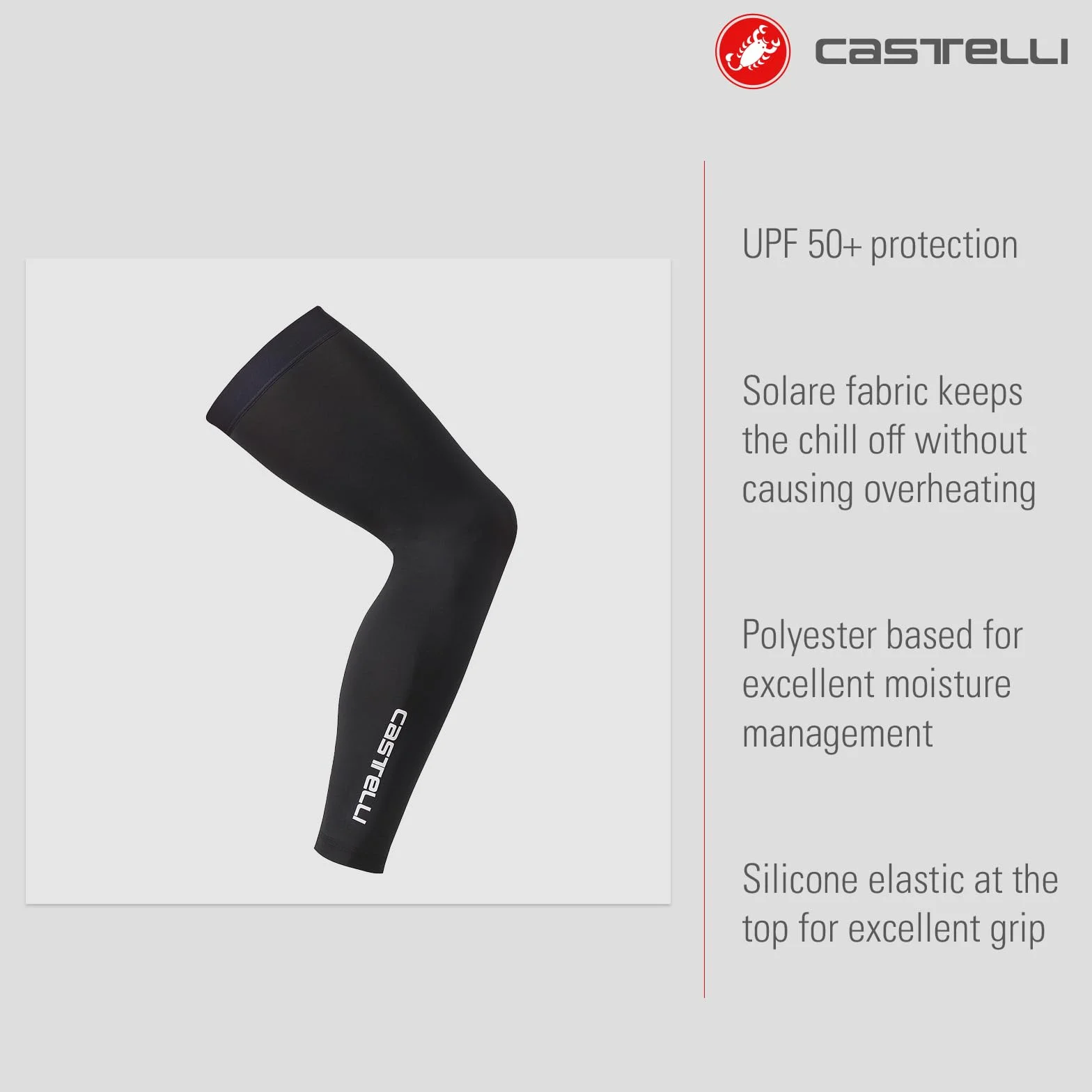 CASTELLI Upf 50 + Light Leg 2 Sleeves Scalda gambe Unisex - Adulto (Pacco da 1)