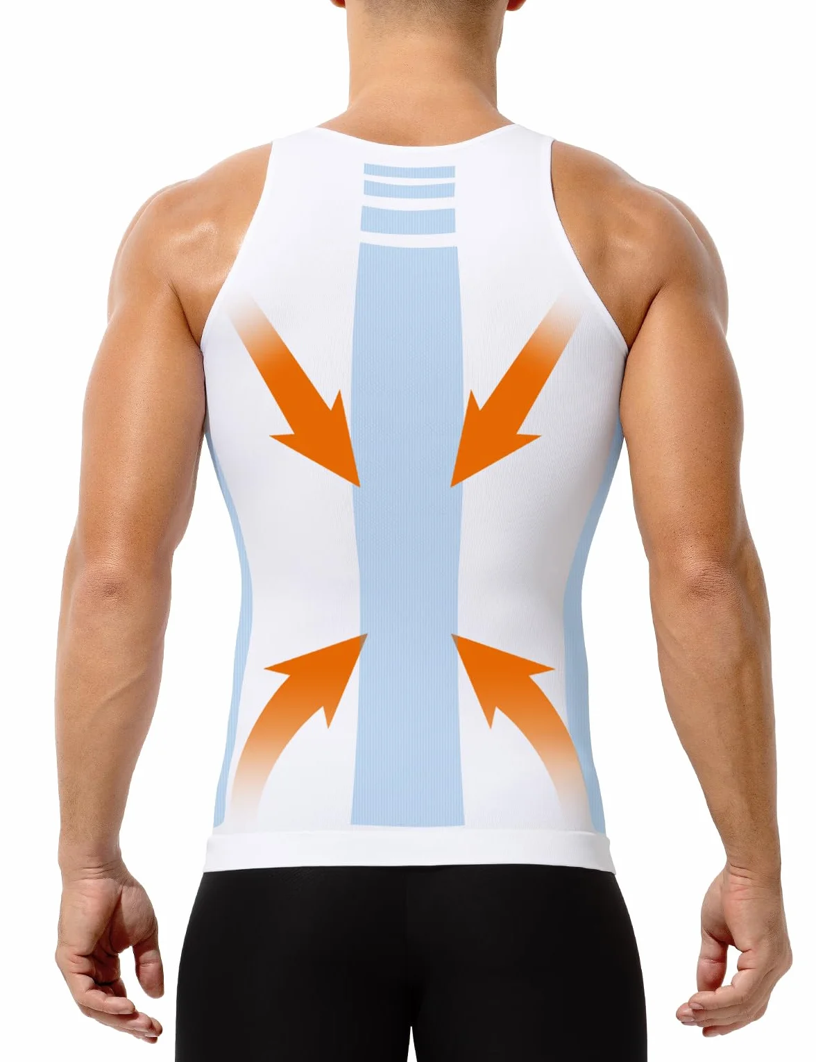 Casey Kevin Canottiera Contenitiva Uomo Maglia Elasticizzata Canotta Compressione Uomo Bodybuilding Snellente Tank Intima Sportivo Fitness