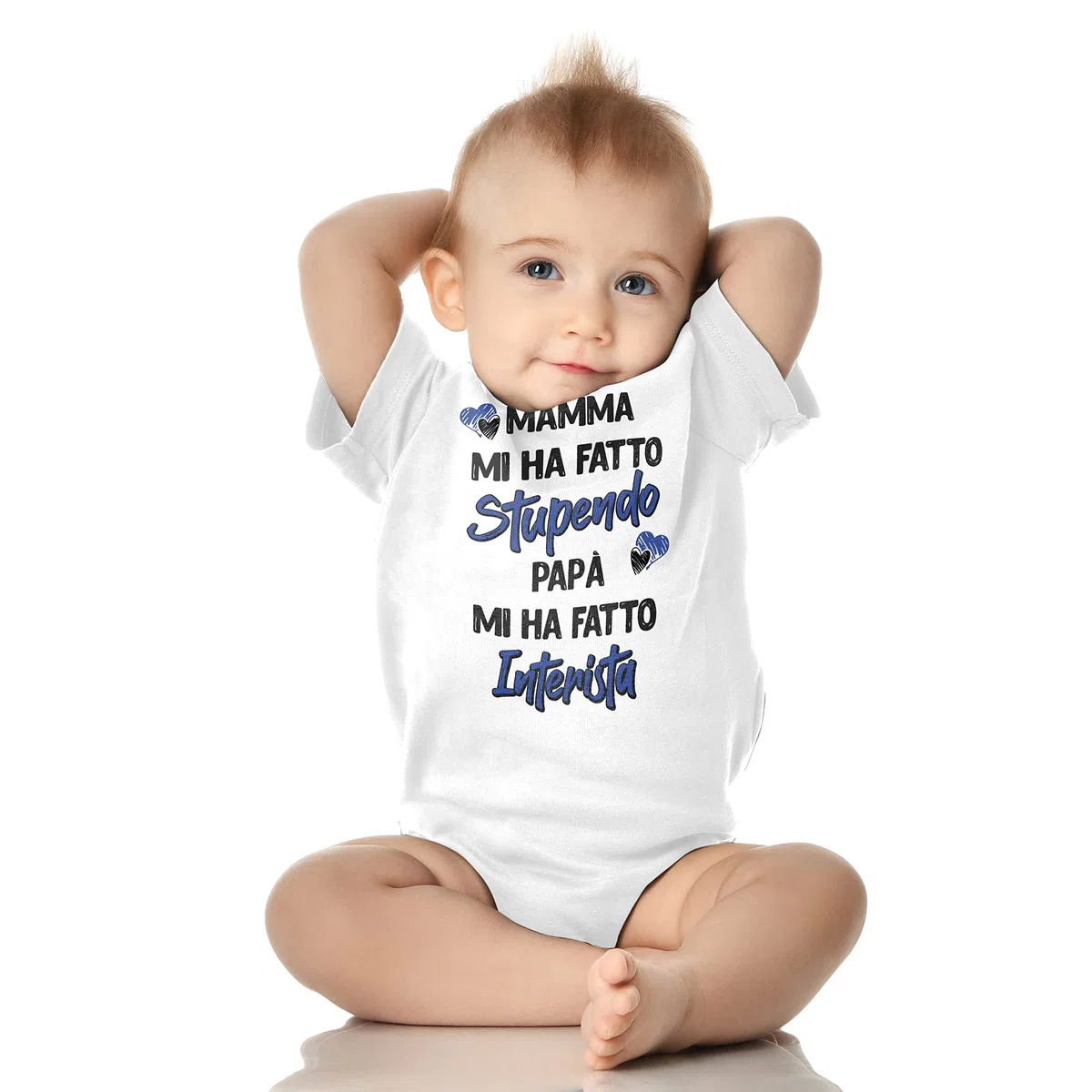 Body Neonato Mamma mi ha Fatto Stupendo Papà mi ha Fatto Interista - Baby Body Divertente Manica Corta 100% Cotone Morbido - Simpatica Idea Regalo Baby Shower