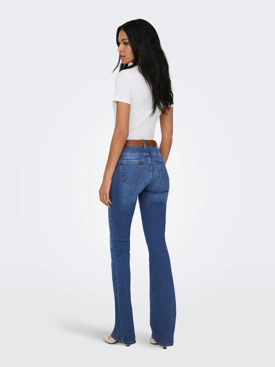 Only - Onlblush Mid Flared DNM Tai021 Noos, Jeans Donna