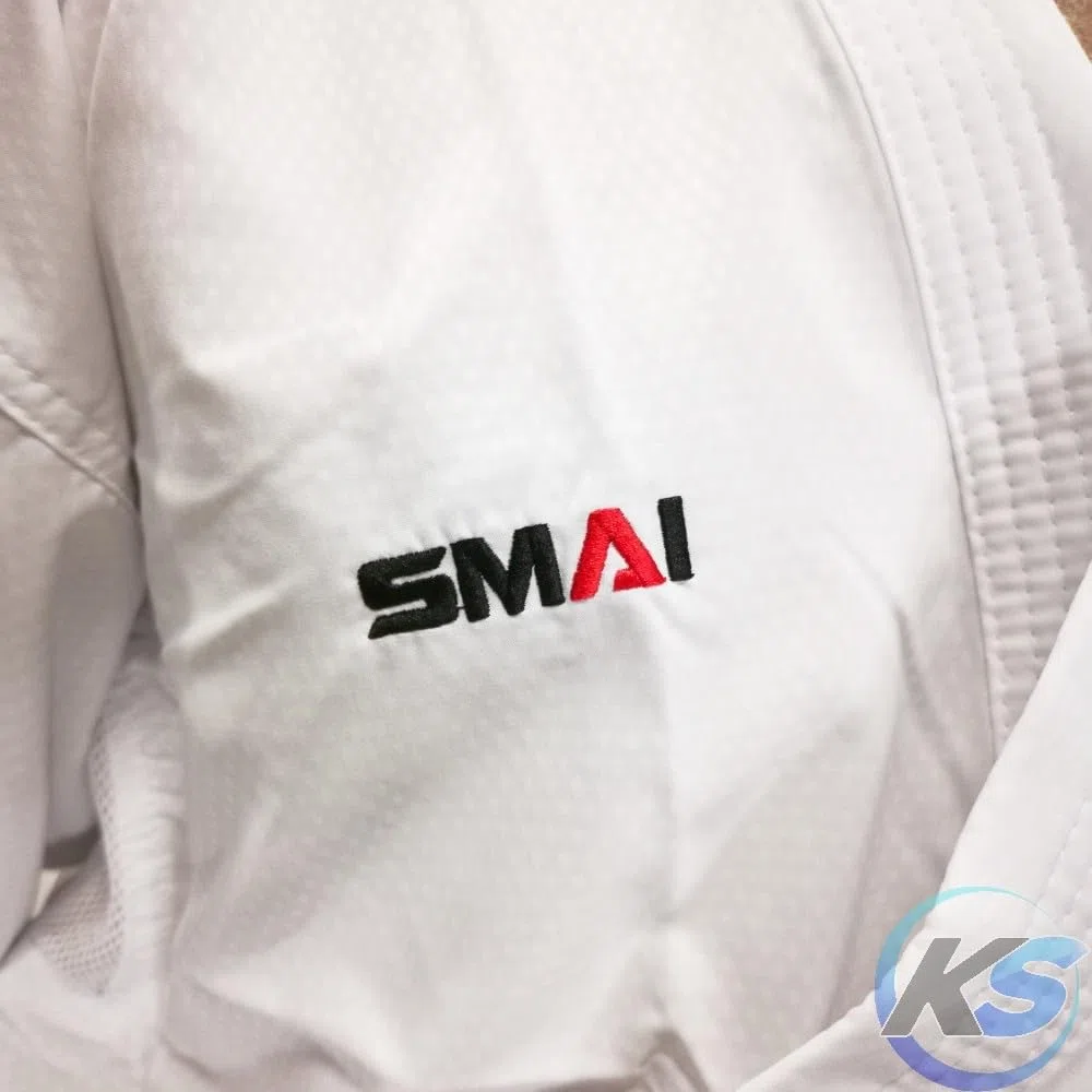 SMAI KarateGi Pro Fighter WKF Kumite Kit 2 Giacche Rosso/Blu e 1 Pantalone