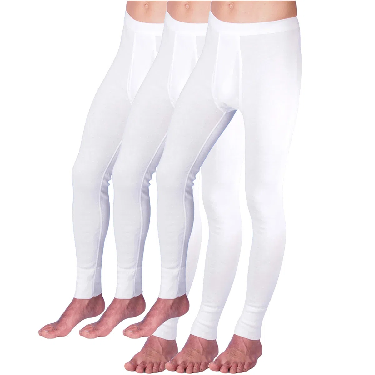 HERMKO 3540 Confezione da 3 Mutande Lunghe Uomo Long Johns (Altri Colori), 100% Cotone Biologico