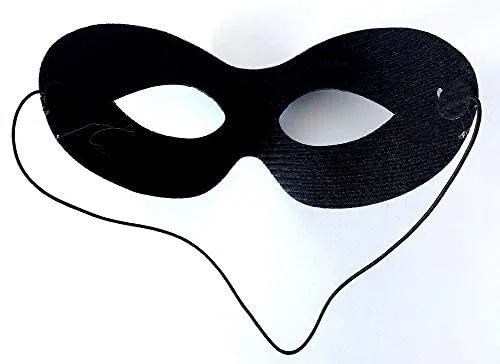 Maschera nera carnevale uomo donna Zorro Pulcinella travestimento Halloween accessori maschera elegante regalo