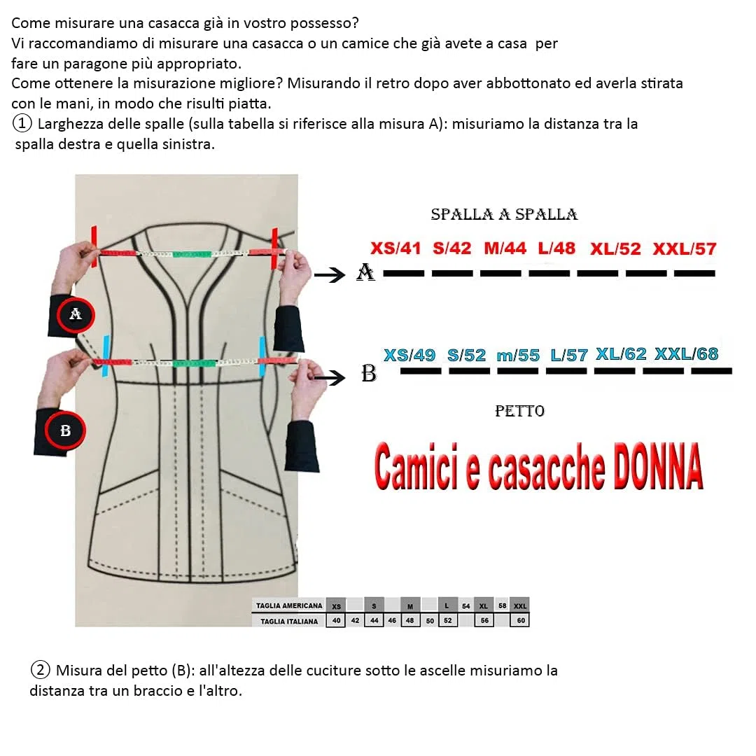 Camici da Lavoro Donna Imprese di Pulizia Operaia Domestica Cameriera AI Piani (L, Righe Azzurre)