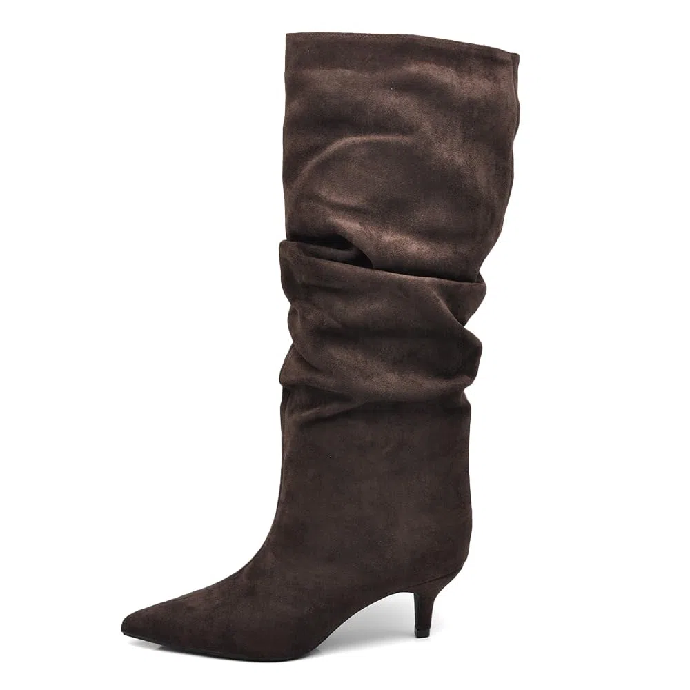 IF FASHION Stivali Alti A Punta Con Tacco Alto Da Donna MP413-5