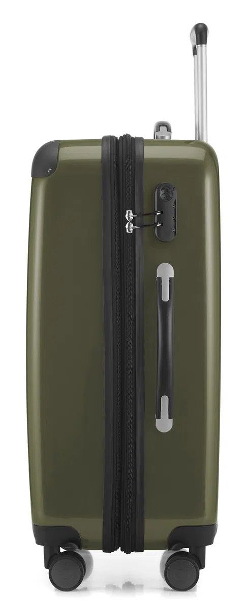 Hauptstadtkoffer - ALEX - Valigia rigida, Trolley espandibile, Bagaglio con 4 ruote doppie, 65 cm, 74 litri, Avocado