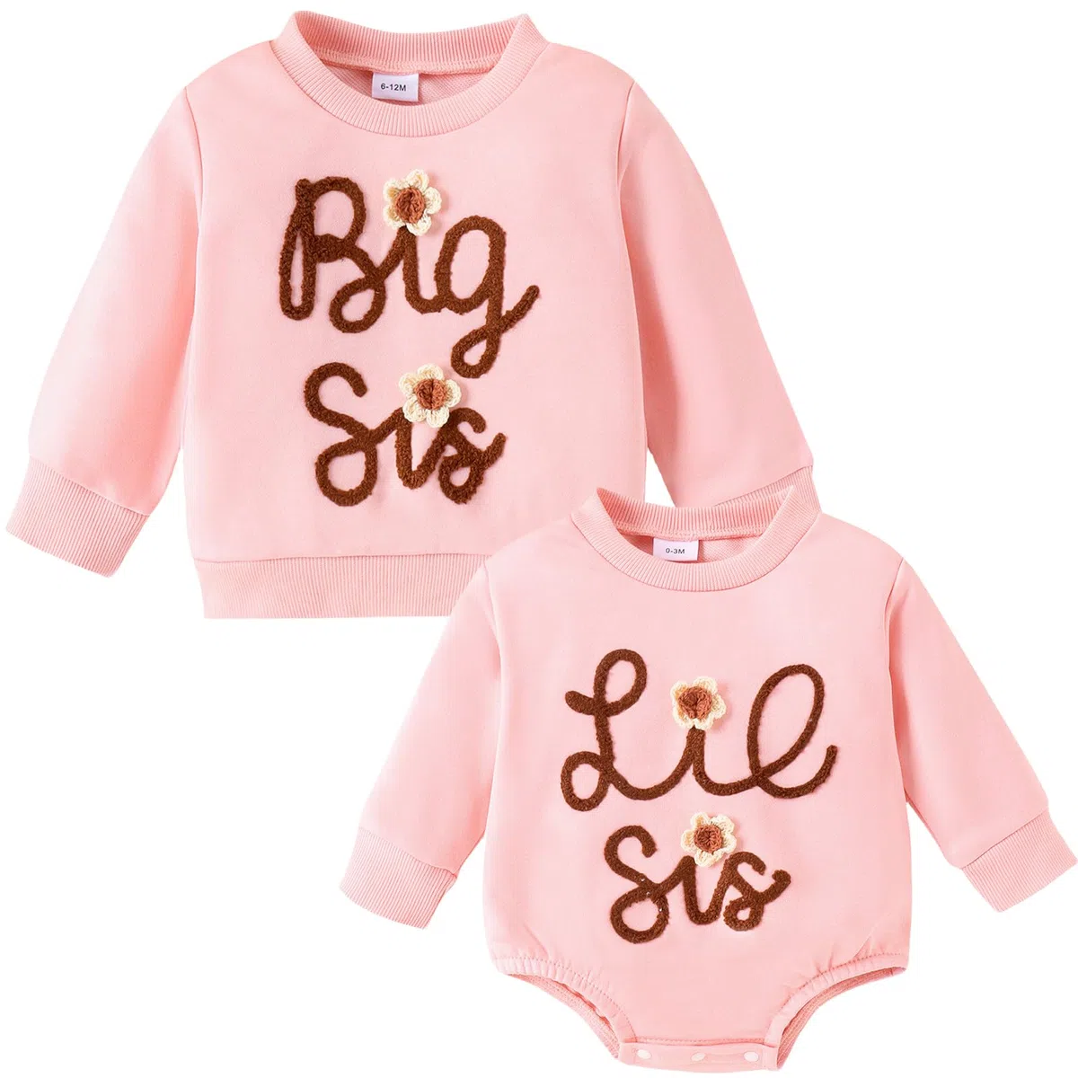 Sorella Grande Sorella Piccola Sorella Abiti Corrispondenti Grande Sorella Maglione Felpa Lil Sis Pagliaccetto Maniche Lunghe per Ragazze Bambino