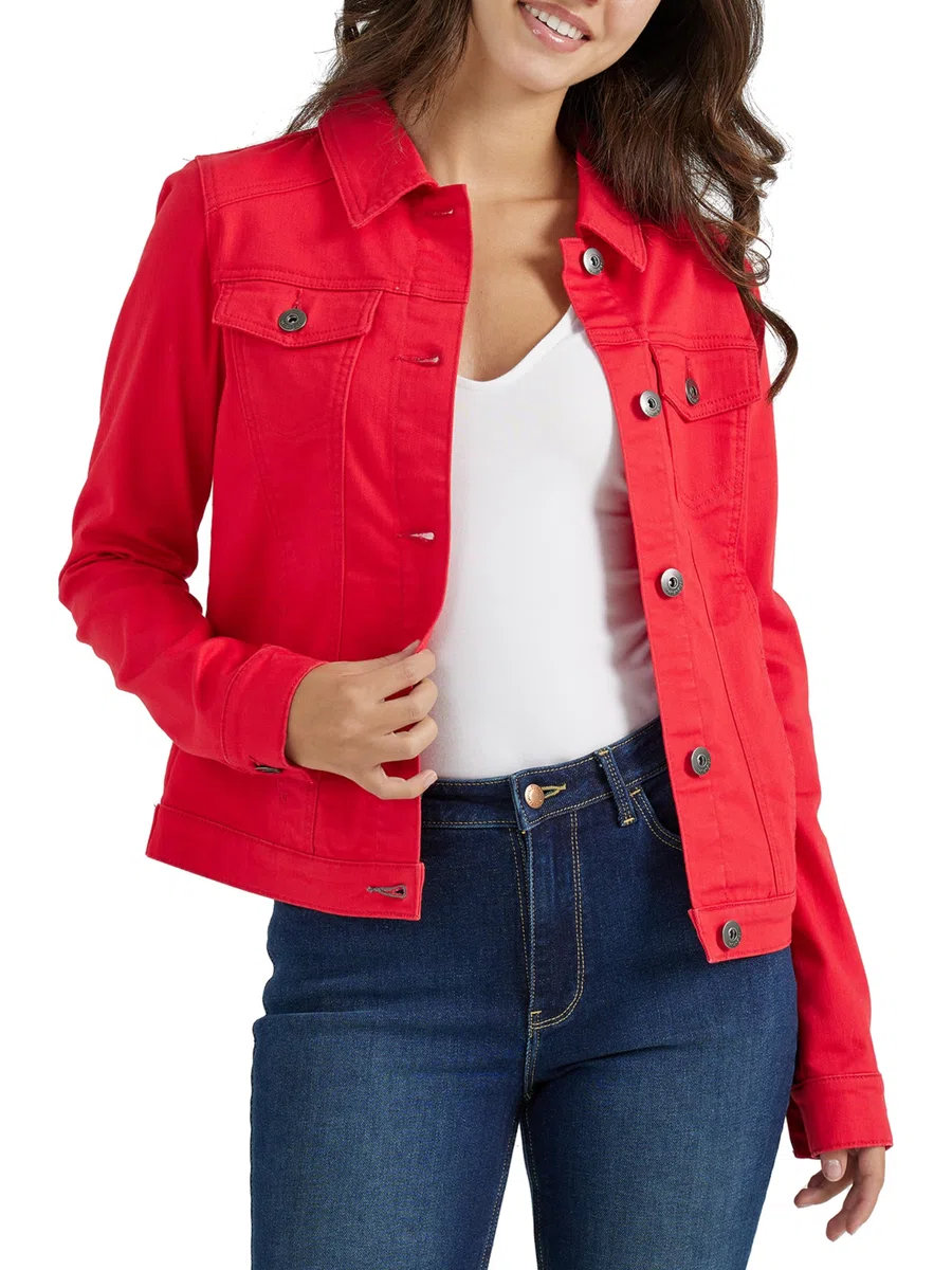 Wrangler Authentics Stretch Denim Jacket Giacca in Denim Donna
