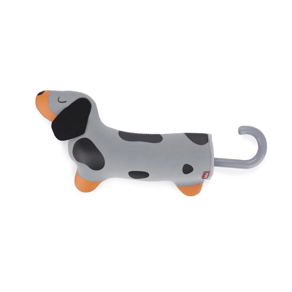 Balvi Ombrello Teckel Colore grigio Ombrello a forma di bassotto con custodia Nylon