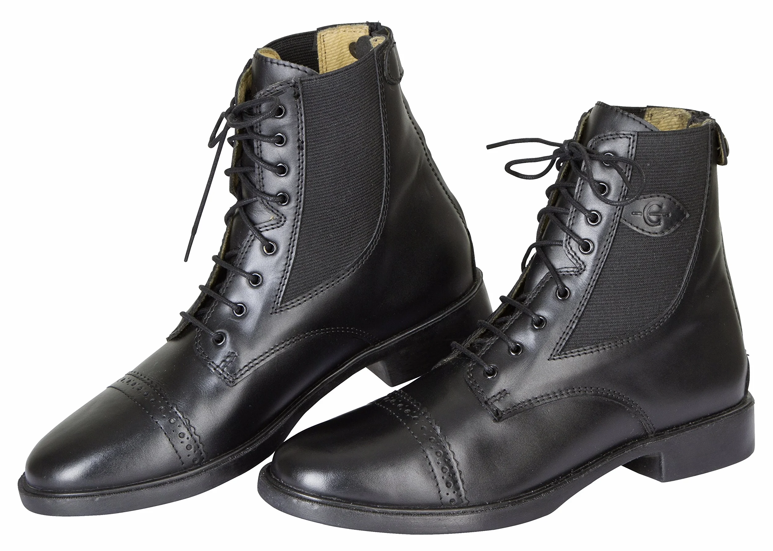 Kerbl Stivaletti stringati Monaco, Stivaletti in pelle per equitazione - Unisex adulti, Black, 45 EU