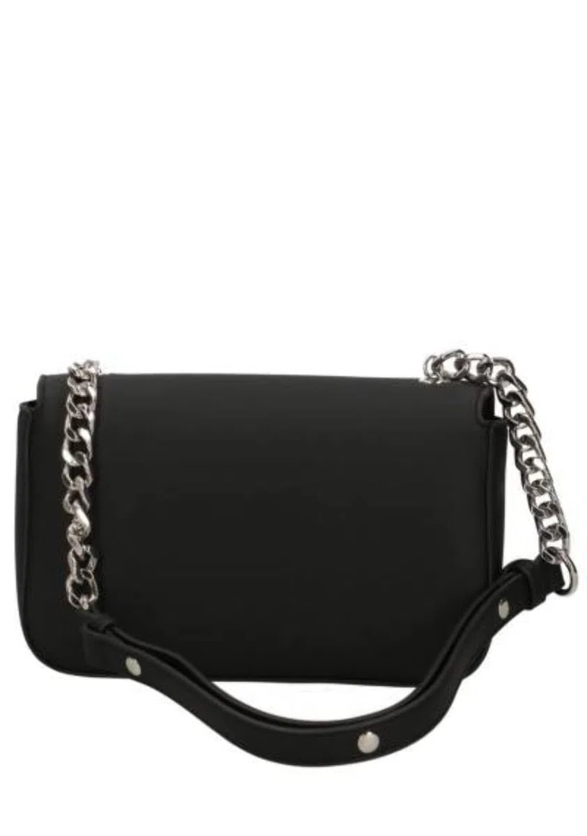 Love Moschino BORSA PU GRS NERO+GALV.NIKEL
