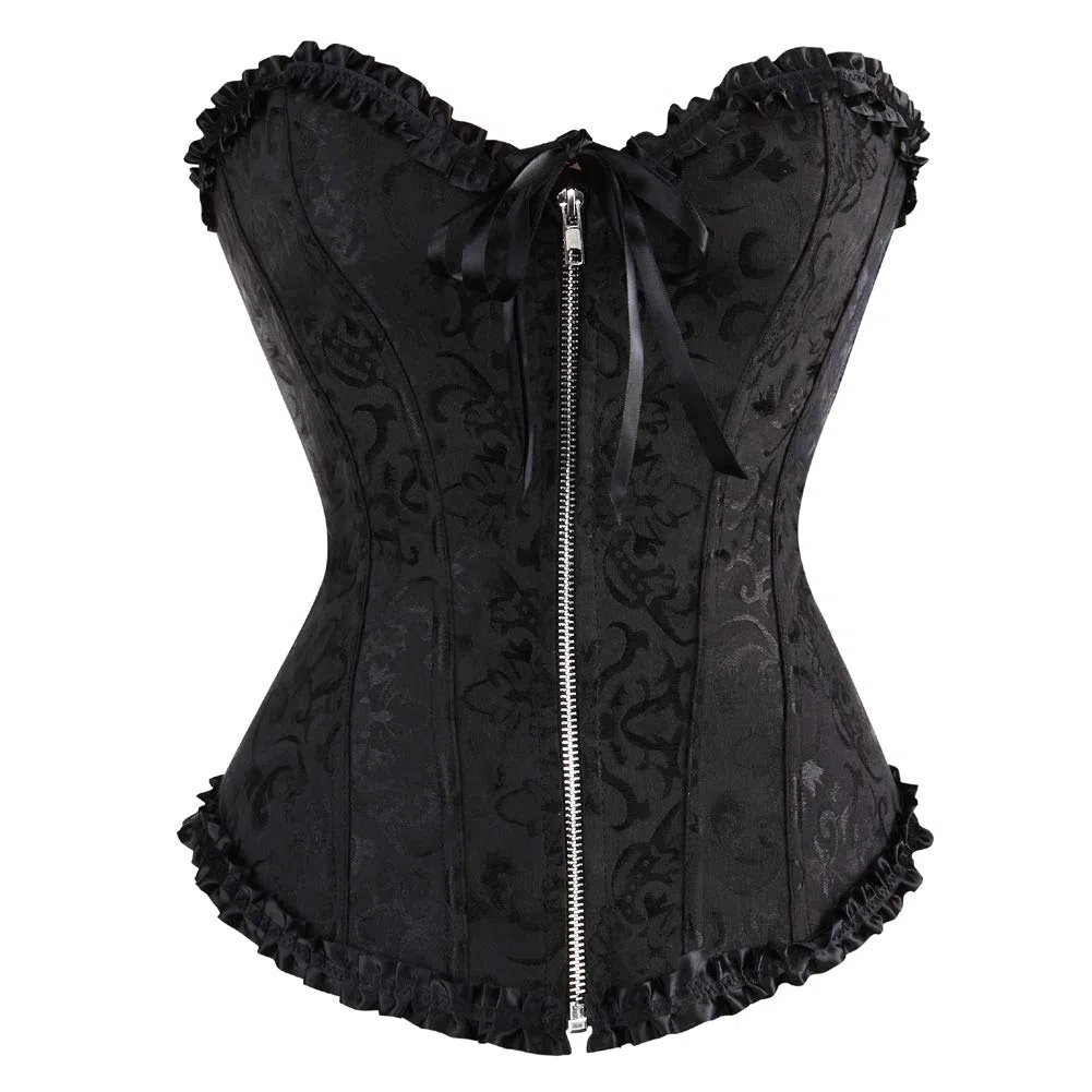 Corsetto Donna Elegante Bustino Corpetto Cerniera