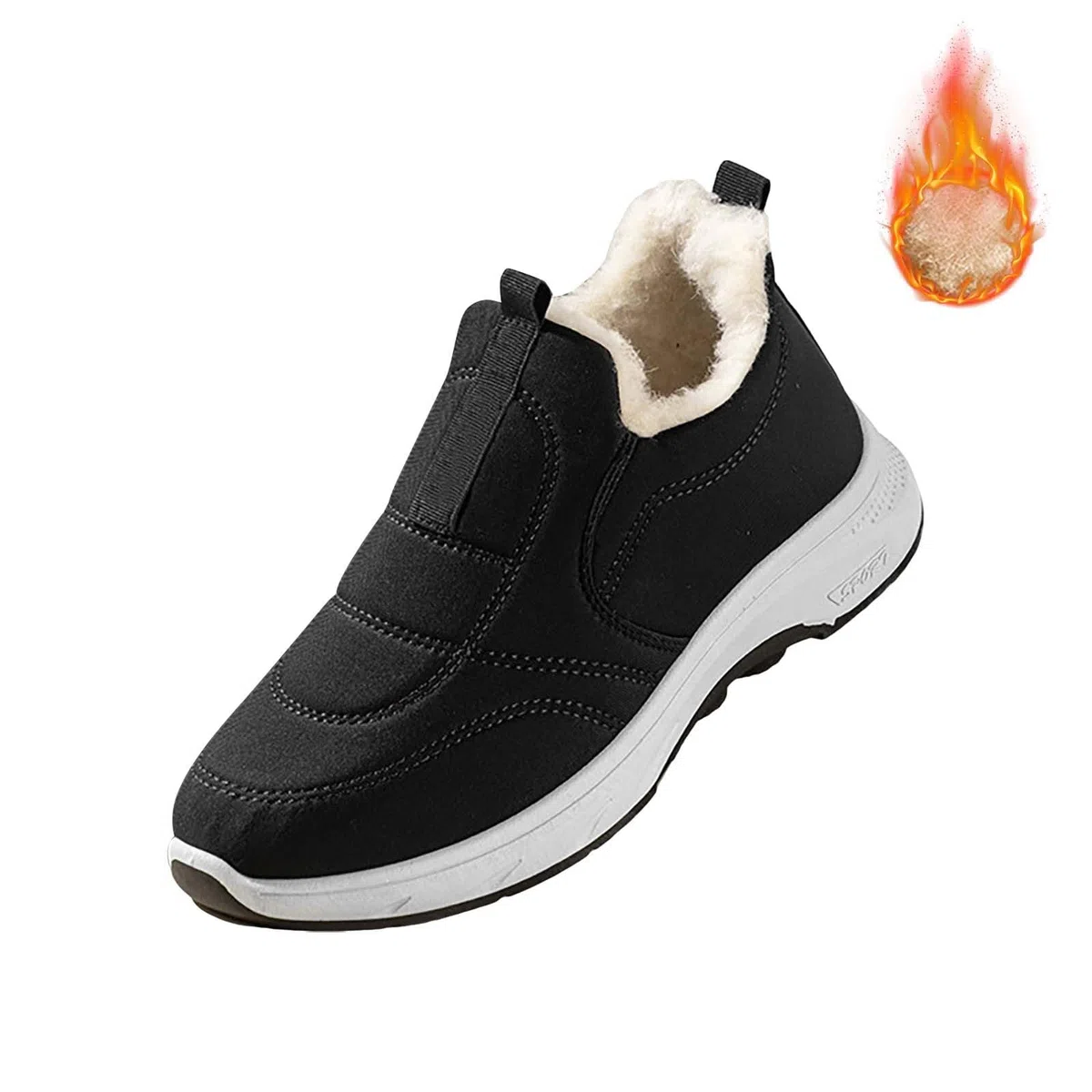 Generisch Sneaker da uomo e donna, scarpe sportive invernali, comode, antiscivolo, ortopediche, leggere, stivali corti, slip-on larghi, stivali corti invernali