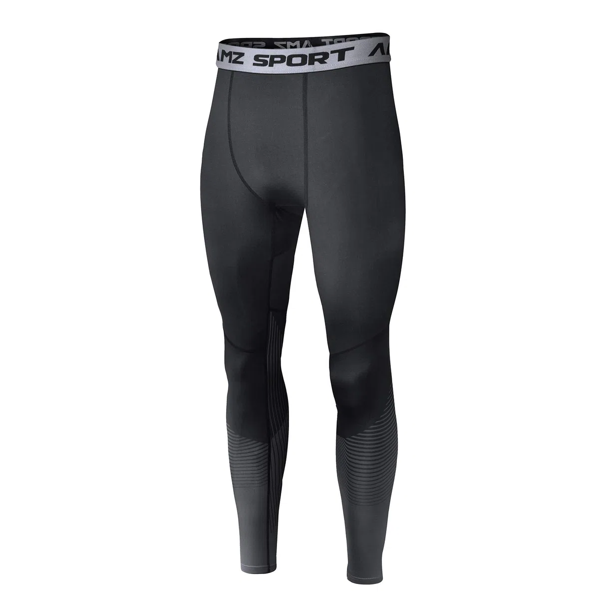 AMZSPORT Pantaloni per Compressione Sportiva da Uomo Asciugatura Veloce Leggings di Baselayer da Allenamento Nuova Generazione