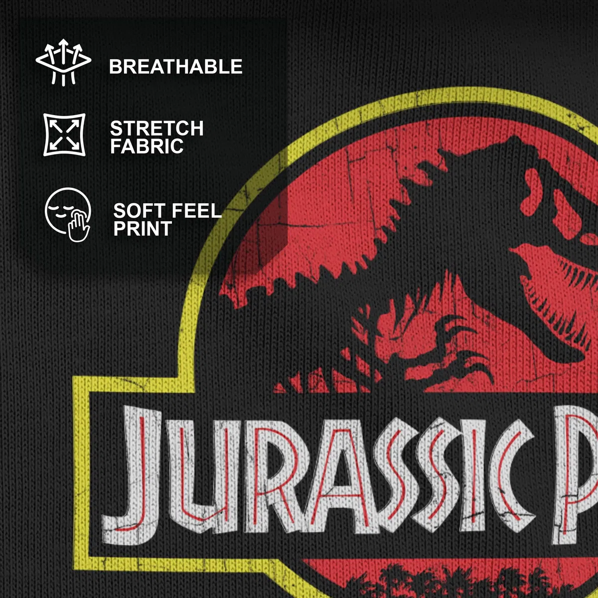 Jurassic Park Men's Classic Movie Logo T-Shirt Uomo