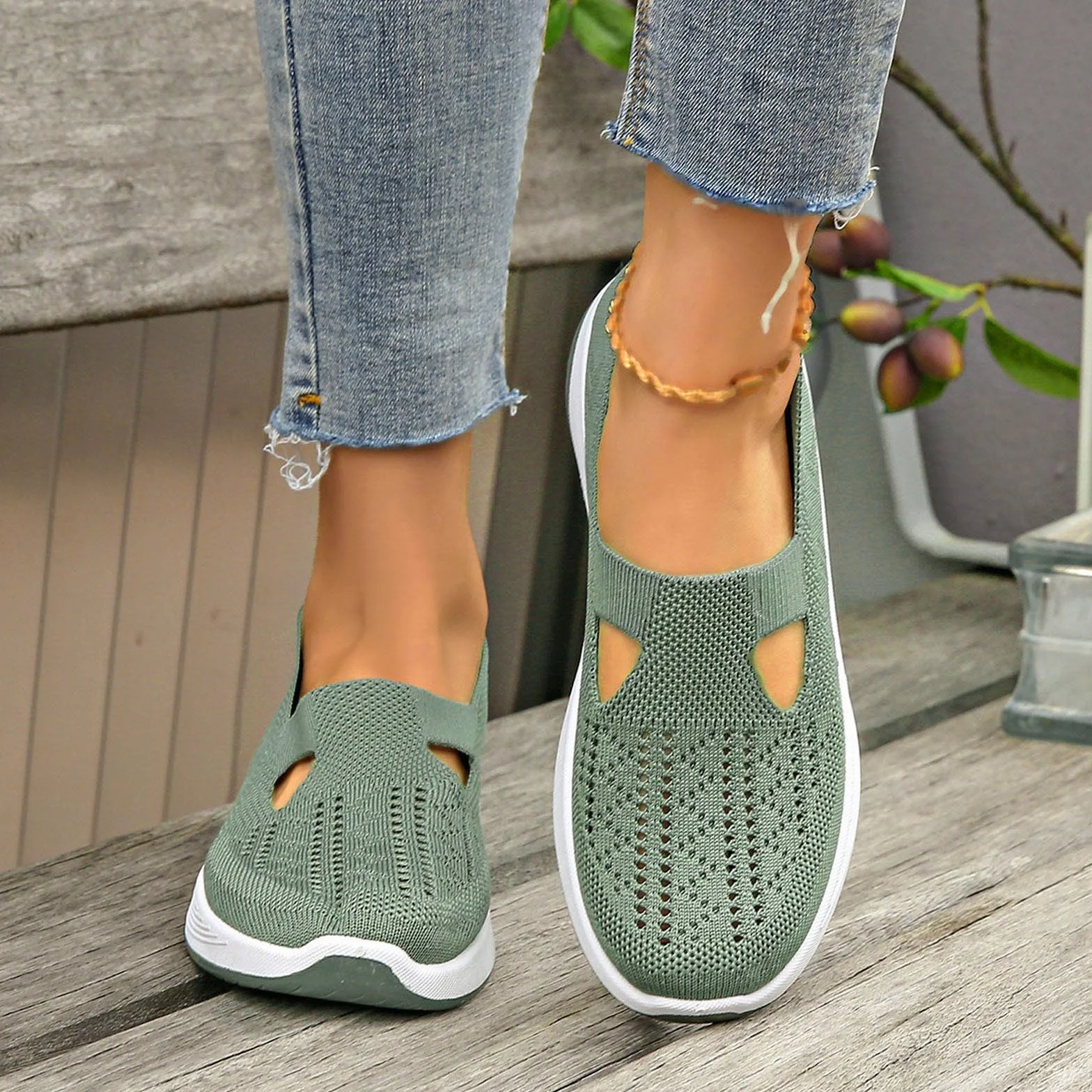Scarpe Ortopediche Donna Senza Lacci Sneakers Estive Comode Ginnastica Scarpe Traspiranti Morbide Sportive Sneakers Leggere Antiscivolo Camminare 35-43