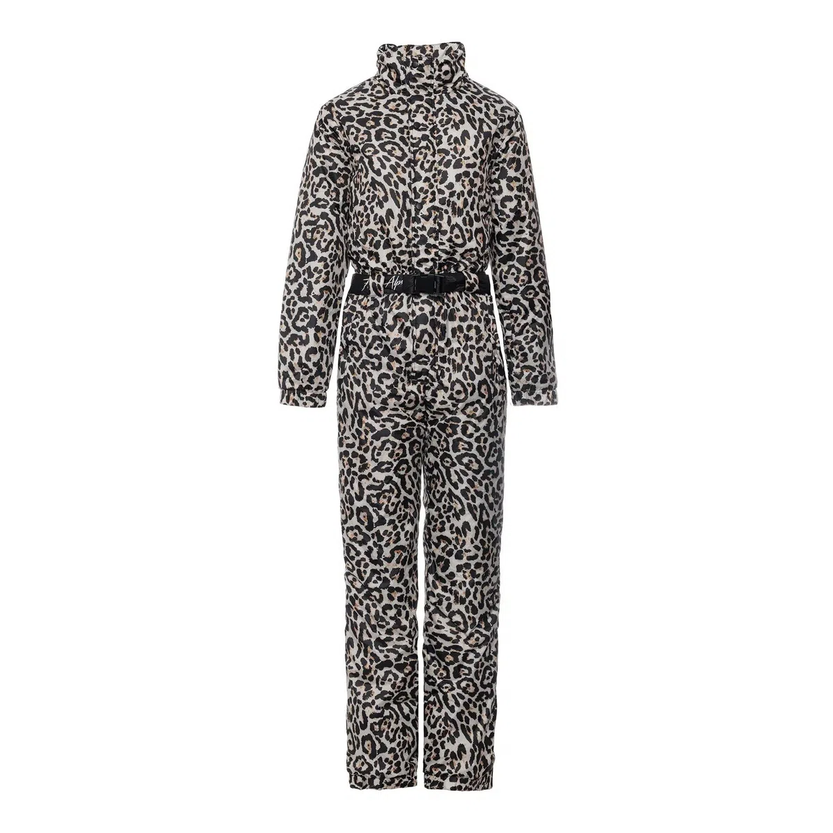 Funky Alps – Tuta da sci Panther Print – Panter Leopard – Tuta da sci – Tuta intera – Onesie – Impermeabile e antivento – Unisex – Stampa – Taglia S-XXL