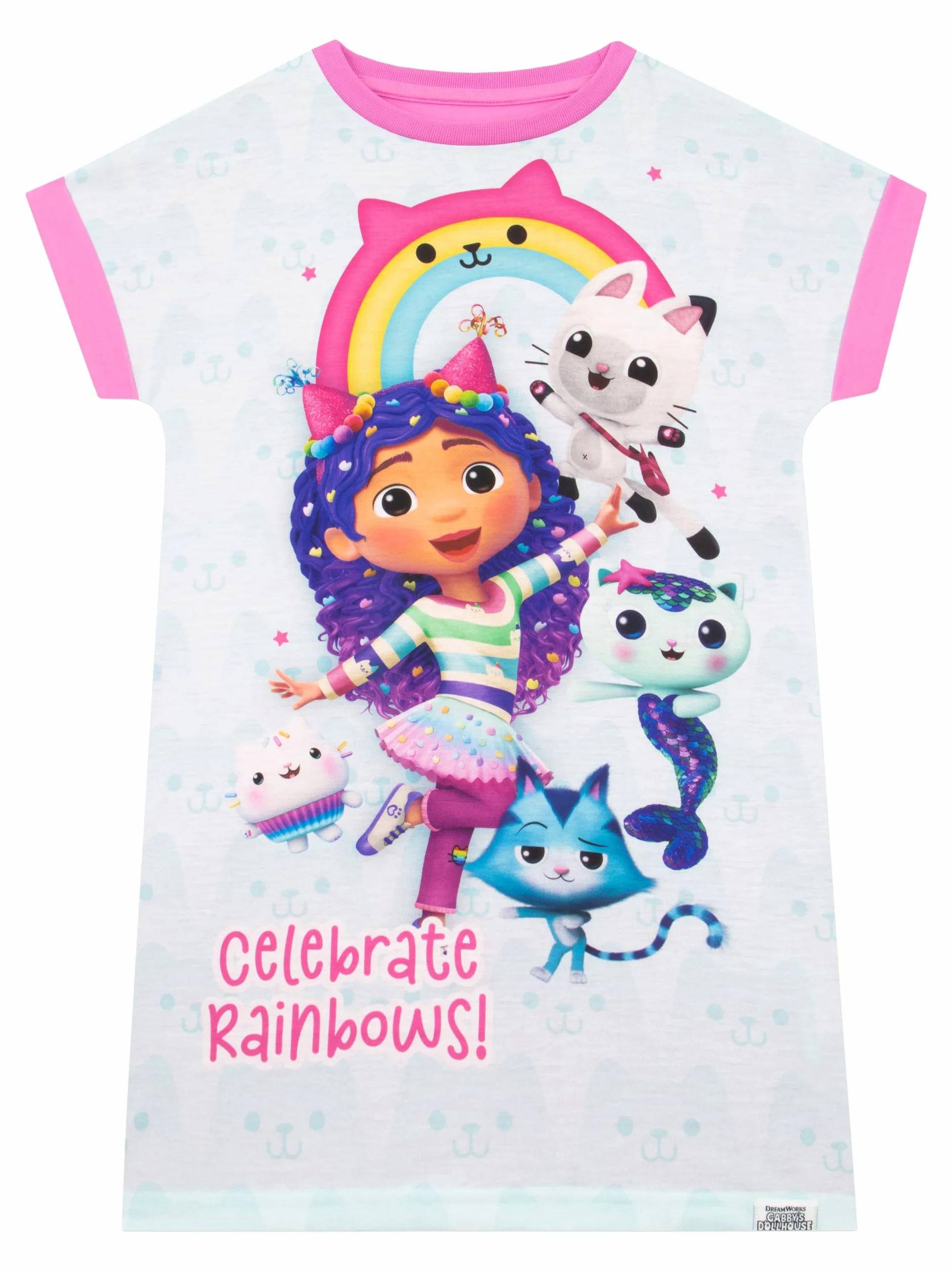 DreamWorks Gabby Dollhouse Camicia da Notte |Camicia Notte per L'Estate | Gabby Dollhouse Pigiama Ragazza
