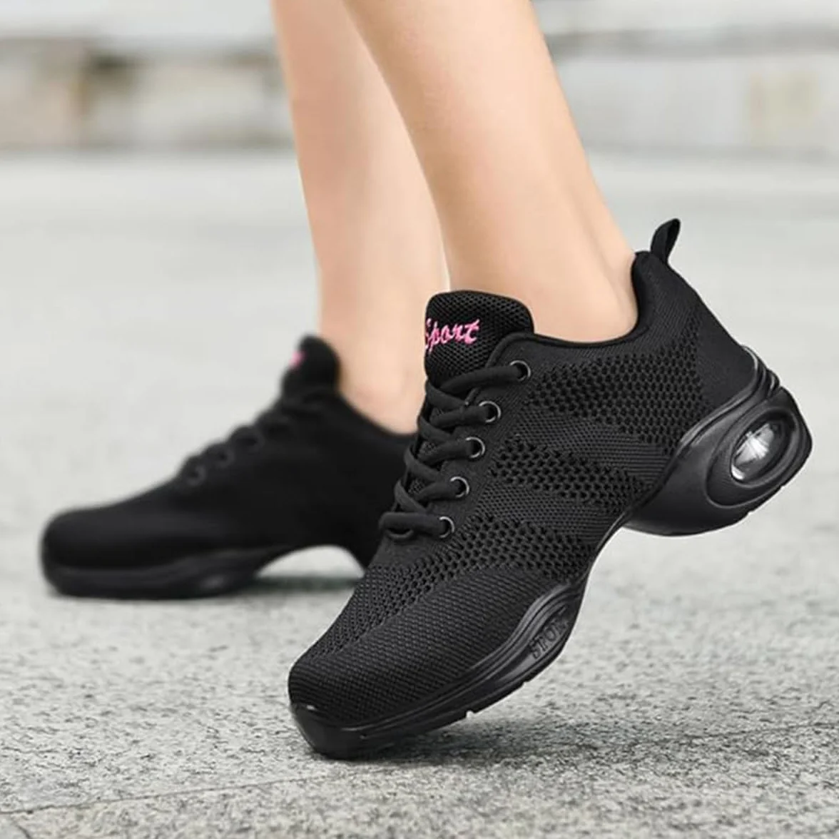 Hixingo Scarpe da Ballo Sportive Donna Fitness Ginnastica Sneakers Scarpe da Running Casual Traspirante Antiscivolo Jazz Moderno Comode Classiche Scarpe Danza Sneakers